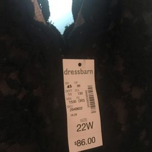 Black lace evening gown